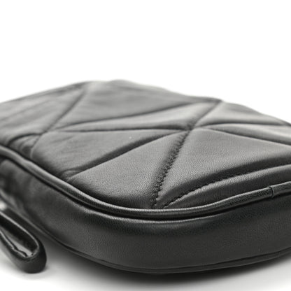Prada Nappa Triangle Stitched Spectrum Double Zip Phone Case Crossbody Bag Black 8 of 9
