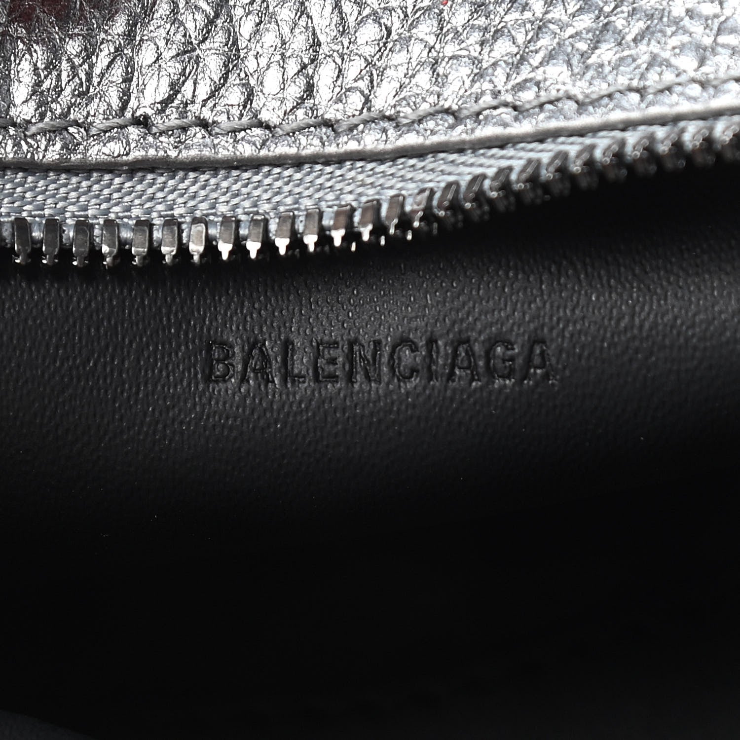 Balenciaga Metallic Grained Calfskin Neo Classic Hardware Super Nano City Crossbody Silver 8 of 9