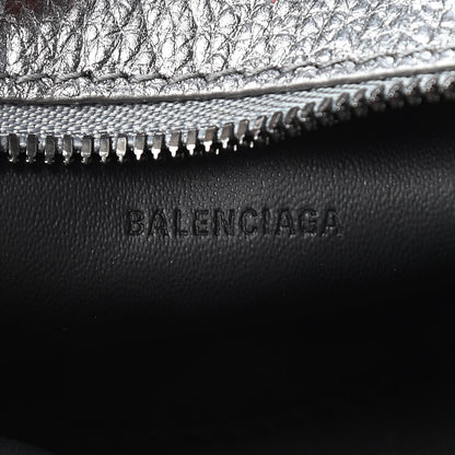 Balenciaga Metallic Grained Calfskin Neo Classic Hardware Super Nano City Crossbody Silver 8 of 9
