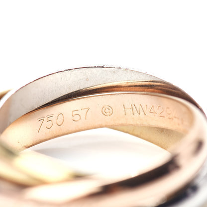 Cartier 18K Pink Yellow White Gold Classic Trinity Ring 57 8 4 of 4