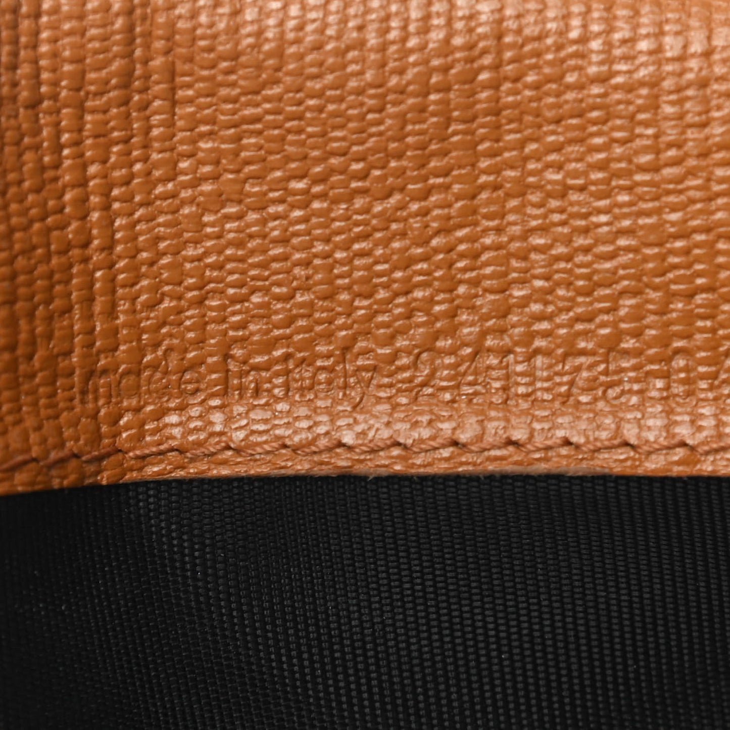 Textured Calfskin Y Ligne Clutch Tobacco