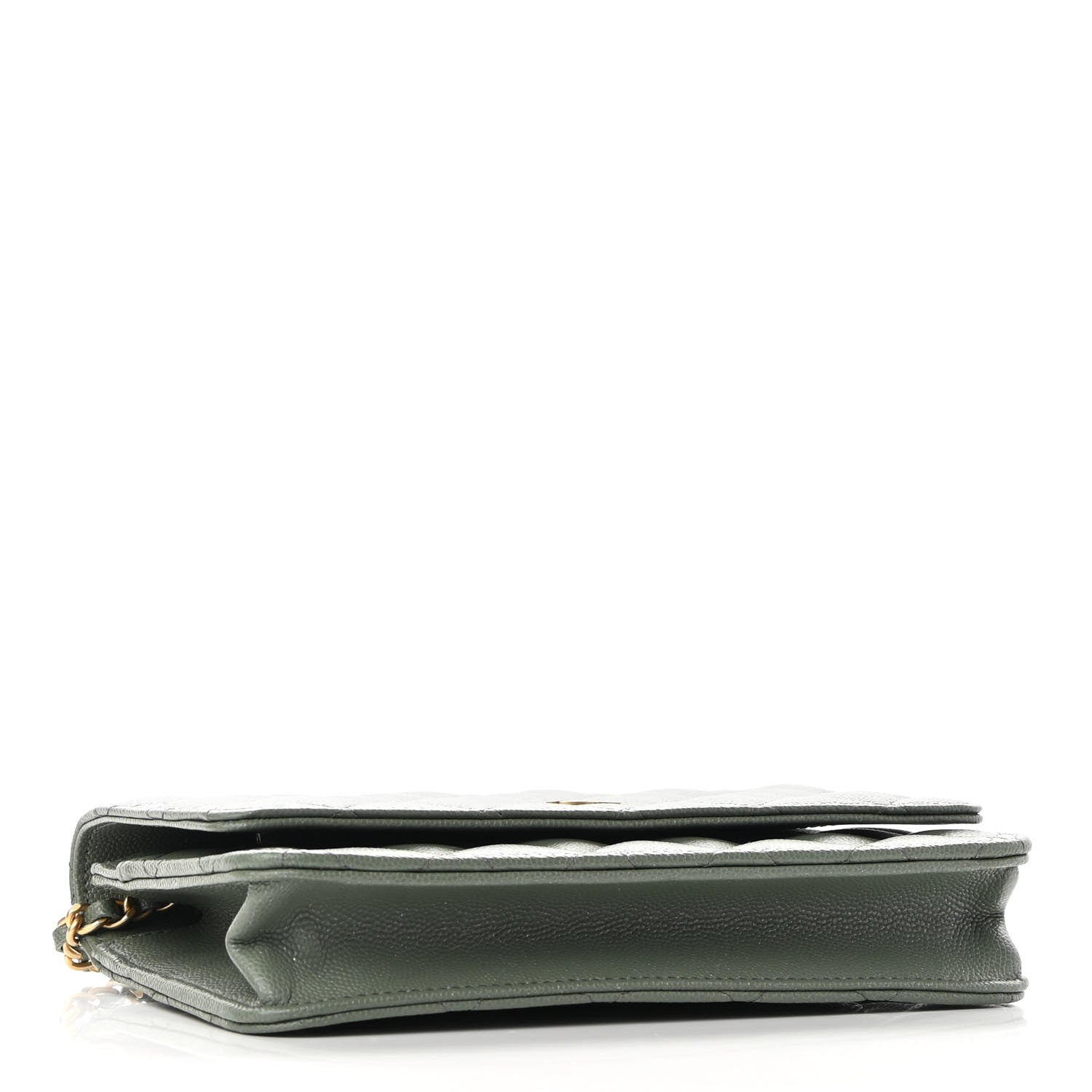 Chanel Iridescent Caviar Quilted Wallet On Chain WOC Green 4 of 11