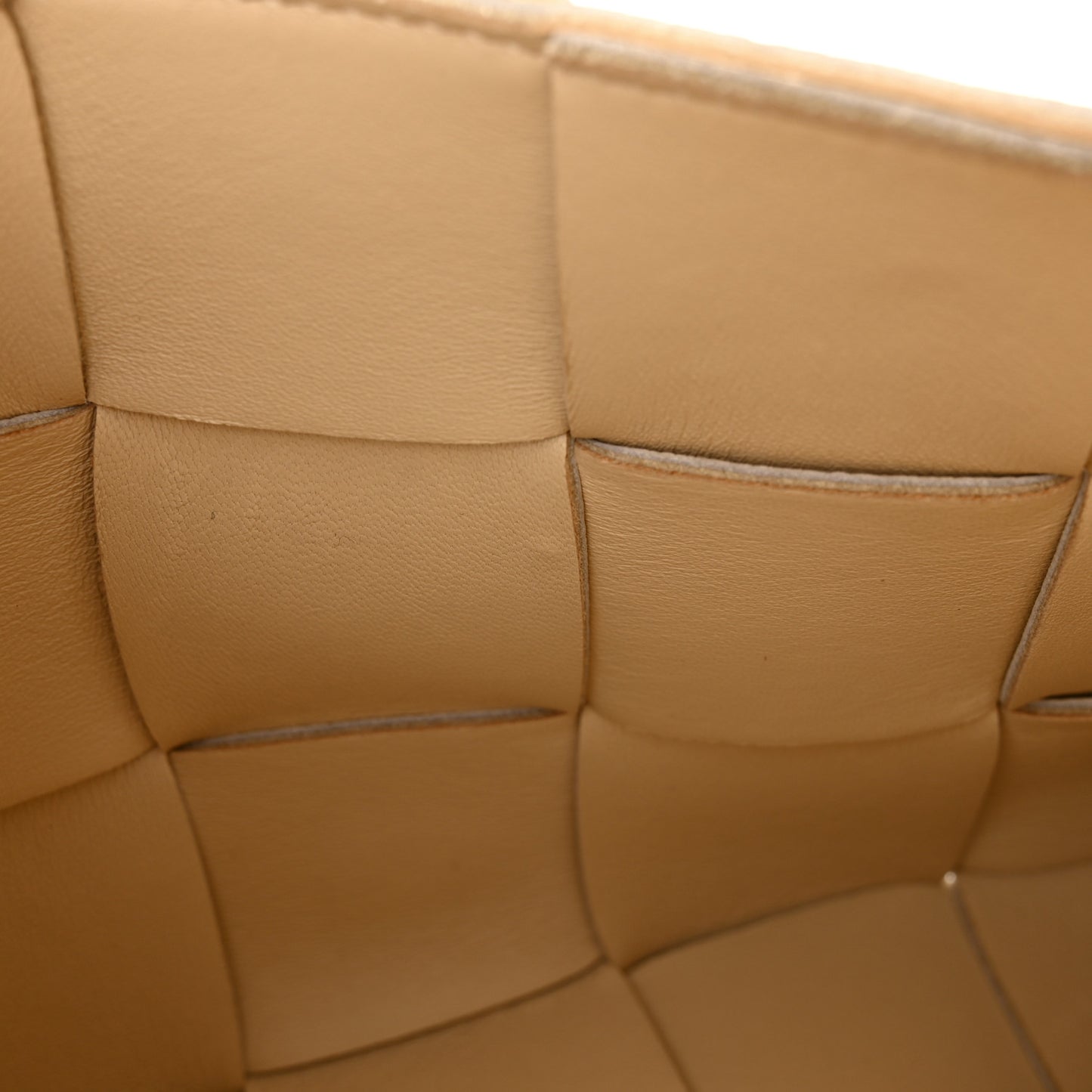 Grained Calfskin Maxi Intrecciato Cassette Crossbody Bag Porridge
