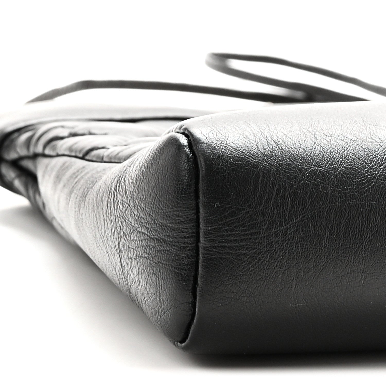 Chanel Shiny Crumpled Calfskin Quilted Mini 31 Shopping Bag Black 9 of 10