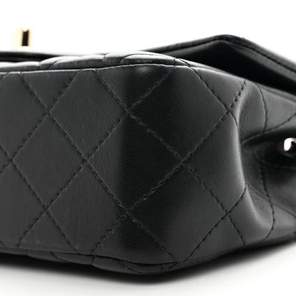 Chanel Lambskin Quilted Mini Rectangular Flap Black 10 of 10