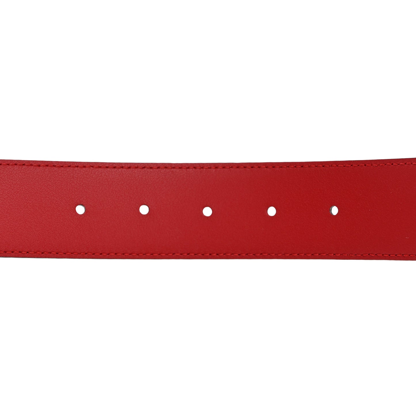 Moon Calfskin Interlocking G 37mm Belt 75 30 Vibrant Red