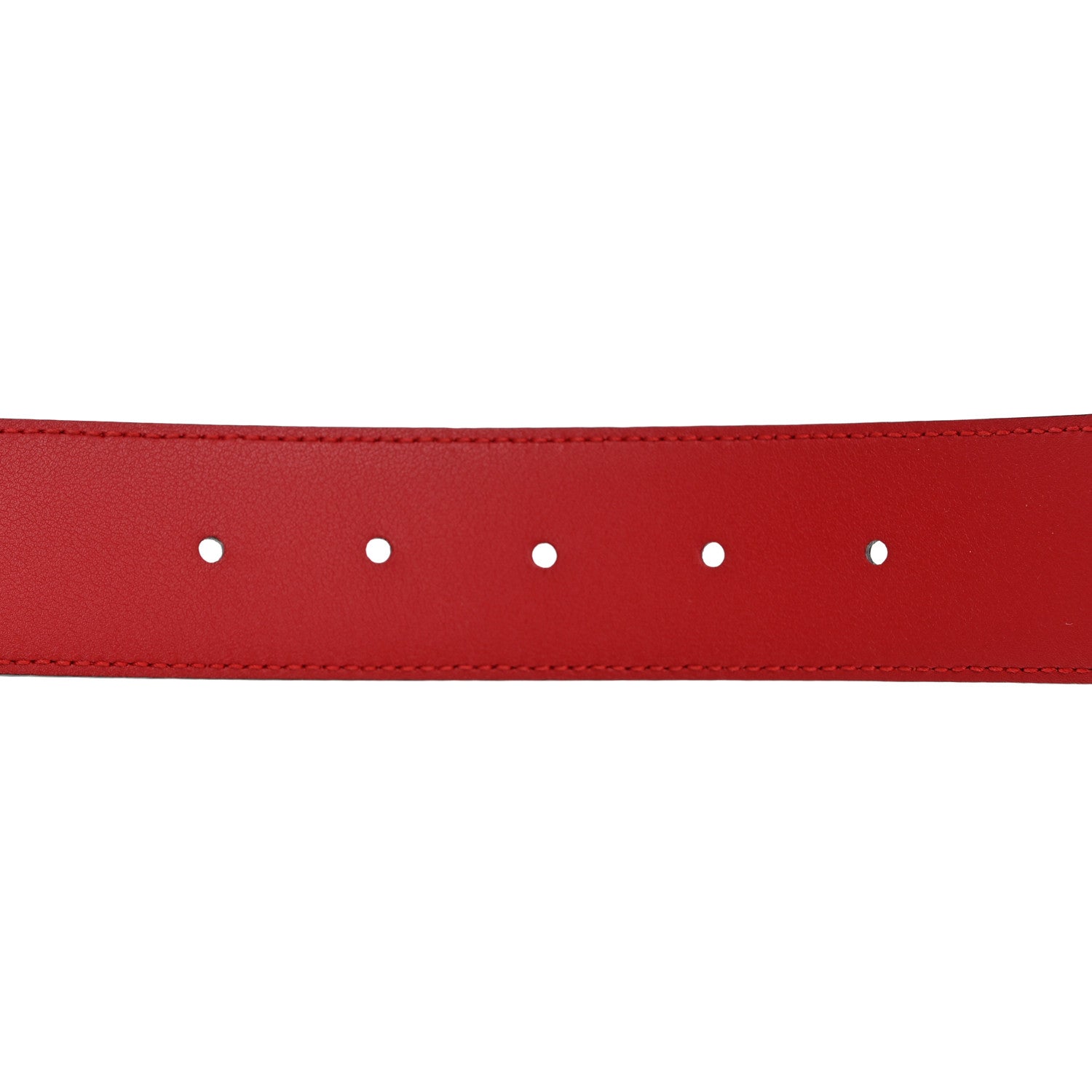 Gucci Moon Calfskin Interlocking G 37mm Belt 75 30 Vibrant Red 4 of 5