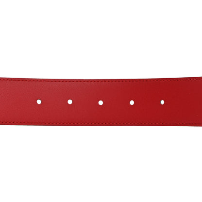 Gucci Moon Calfskin Interlocking G 37mm Belt 75 30 Vibrant Red 4 of 5