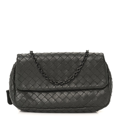 Bottega Veneta Nappa Intrecciato Small Chain Crossbody Light Grey 1 of 12