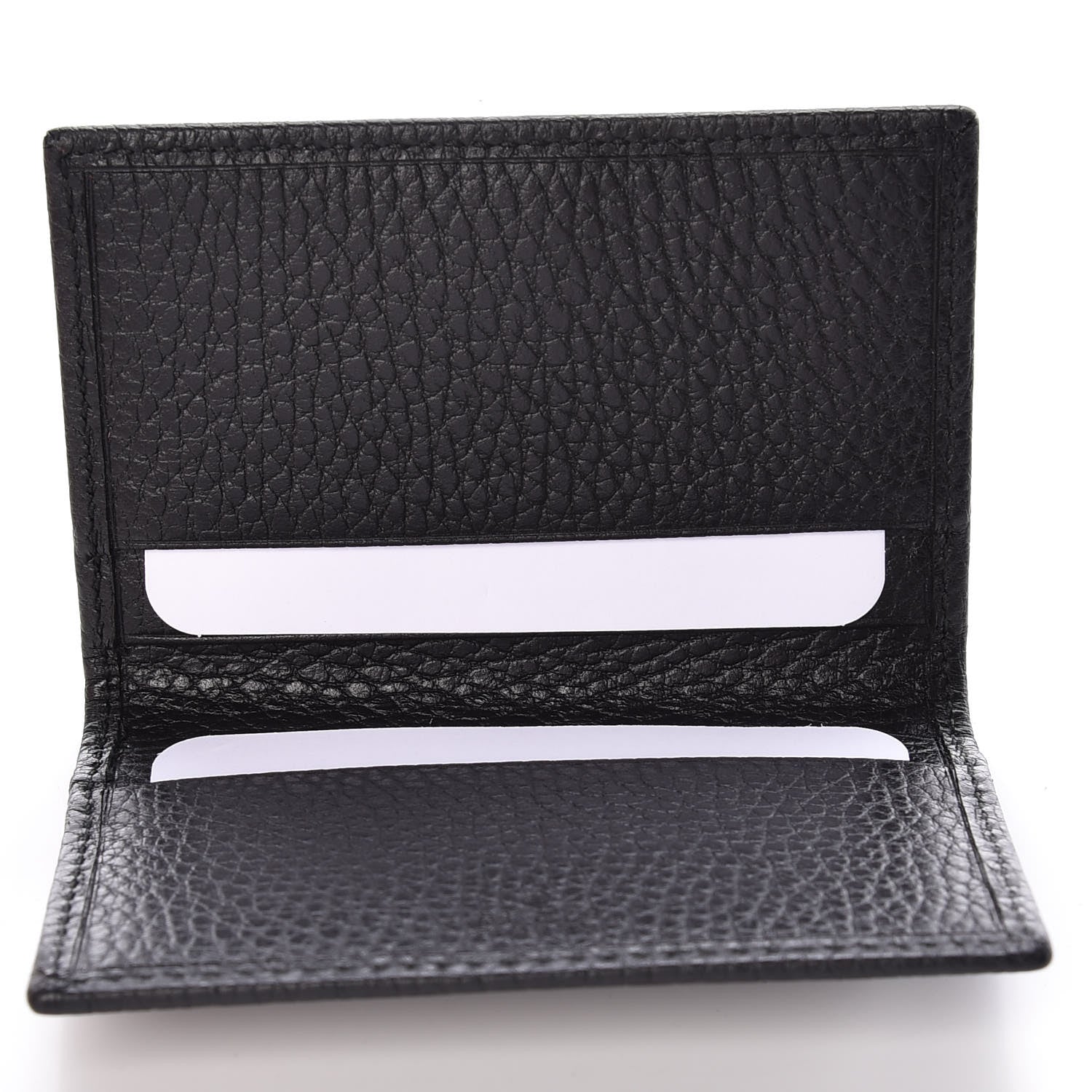 Gucci Pebbled Calfskin GG Marmont Card Case Black 5 of 8