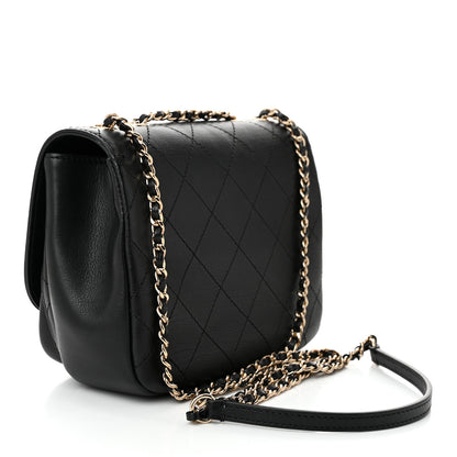 Chanel Calfskin Stitched Small Flap Bag Black 3 of 11