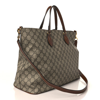 Gucci Soft GG Supreme Monogram Garden Collection Crossbody Tote Beige Tuscany 2 of 9