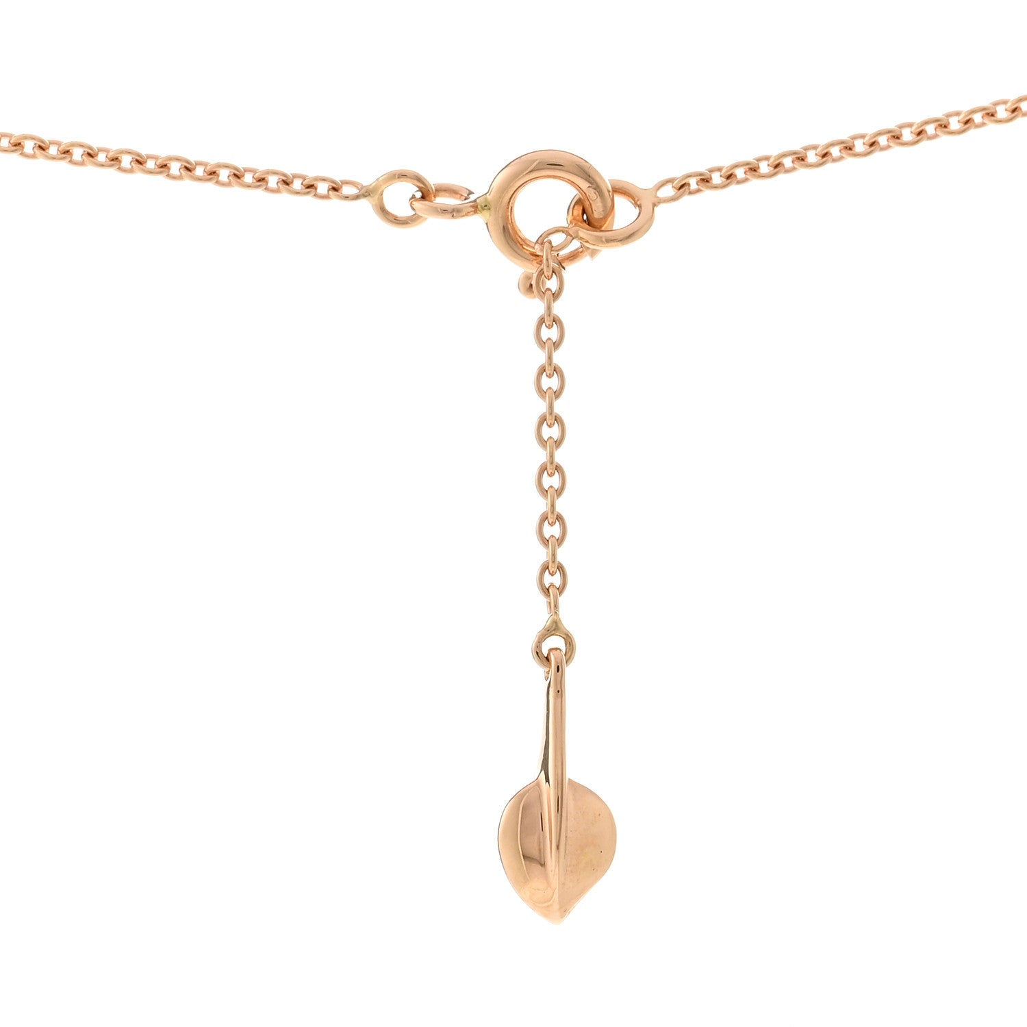 Christian Dior 18K Rose Gold Diamond Rose Quartz Pre Catelan Pendant Necklace 4 of 6