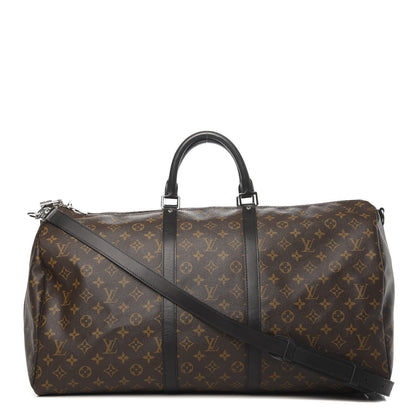 Louis Vuitton Monogram Macassar Keepall Bandouliere 55 1 of 10