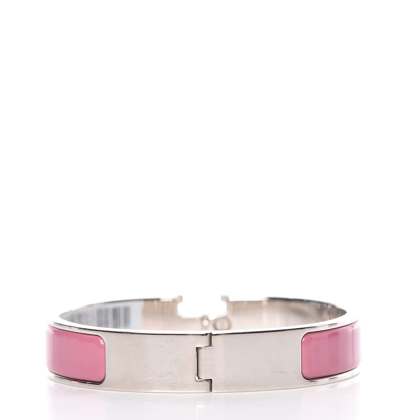 Enamel Narrow Clic Clac H Bracelet PM Rose Velours White