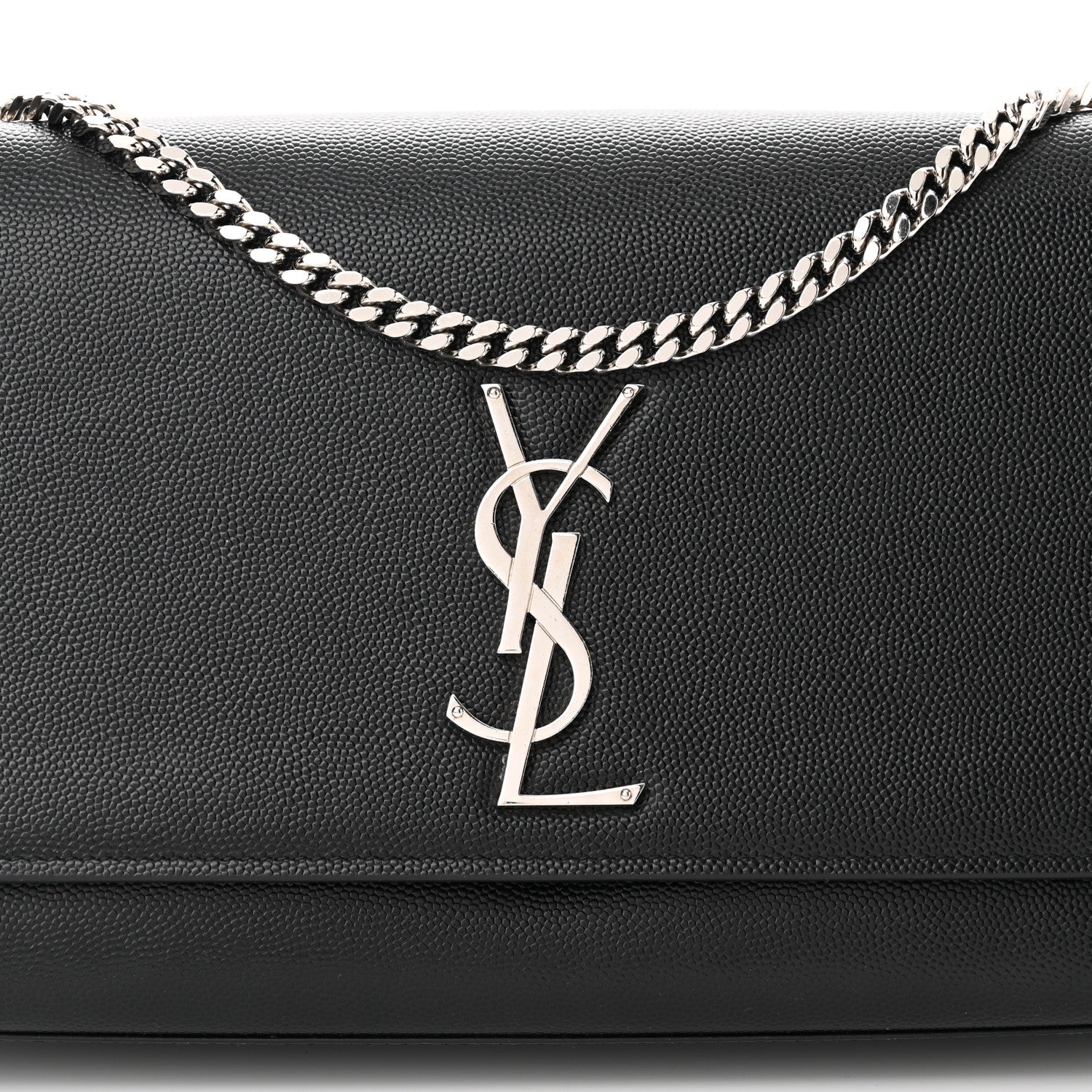 Saint Laurent Grain De Poudre Medium Classic Monogram Kate Satchel Black 7 of 11