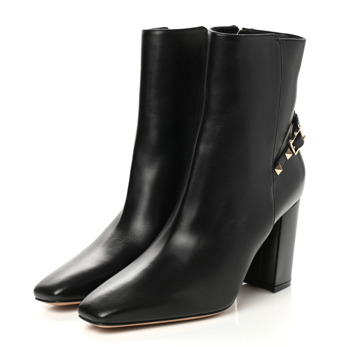 Nappa Rockstud 90mm Ankle Boots 38.5 Black