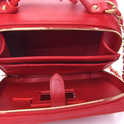 Chanel Caviar Quilted Large CC Filigree Vanity Case Red 5 of 9