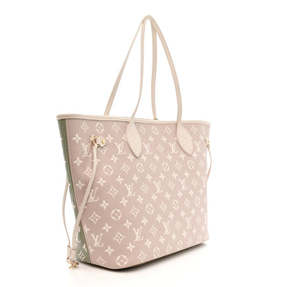Louis Vuitton Empreinte Monogram Spring In The City Neverfull MM Kaki Beige Cream 3 of 10