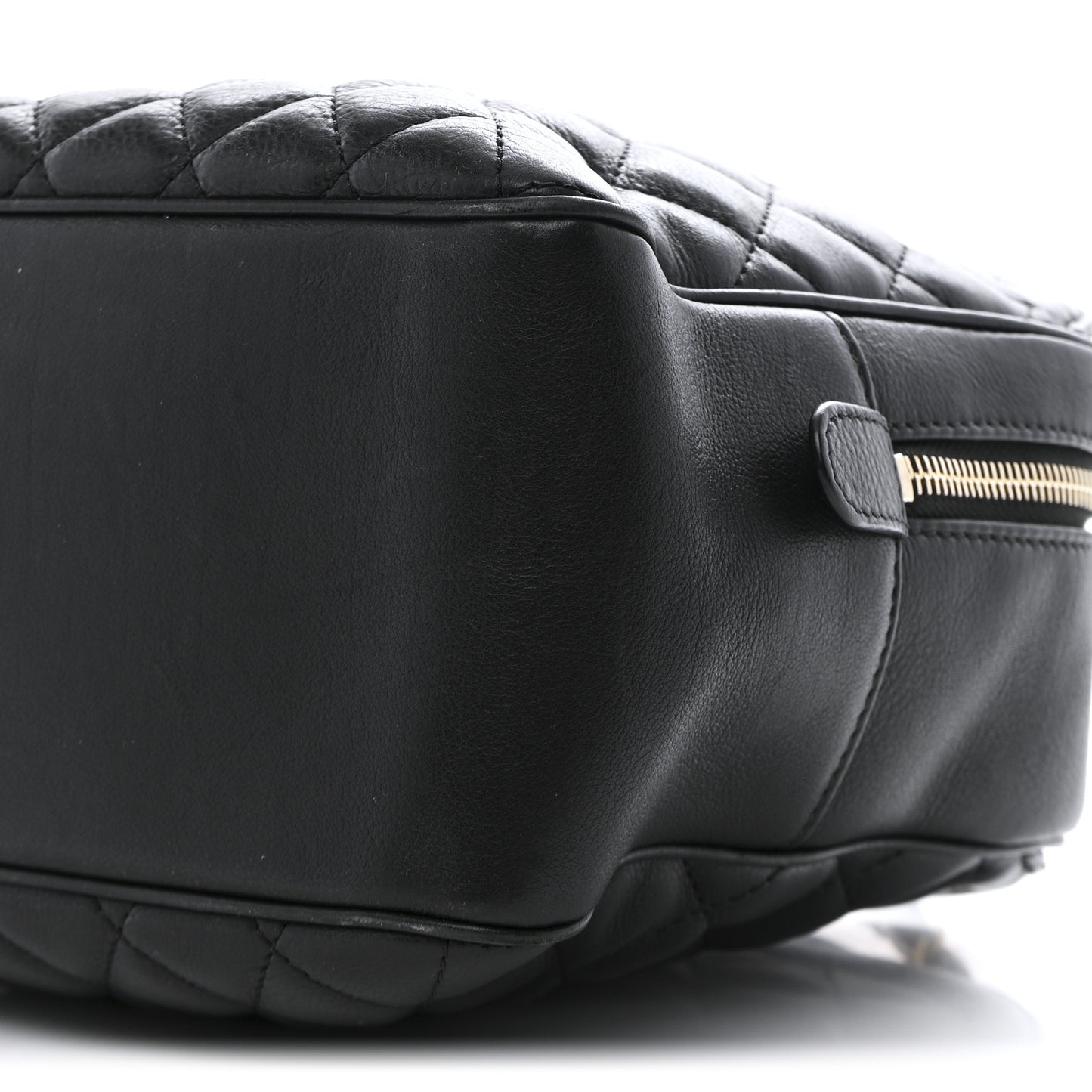 Calfskin Quilted CC Medium Vanity Case Black