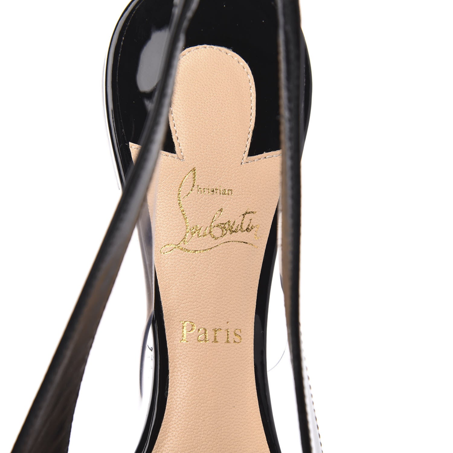 Christian Louboutin Patent PVC V Dec Flat 37 Black 7 of 8