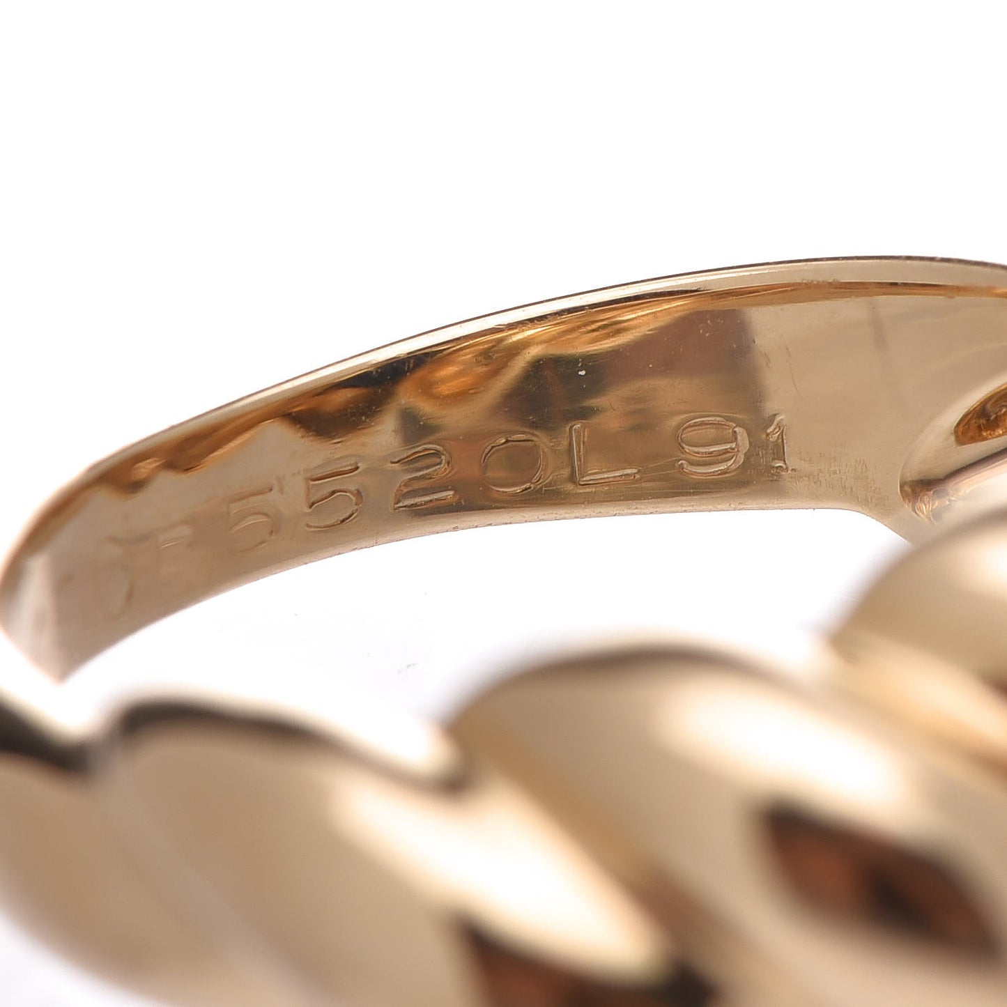 18K Yellow Gold Lapis Twisted Ring 53 6.5