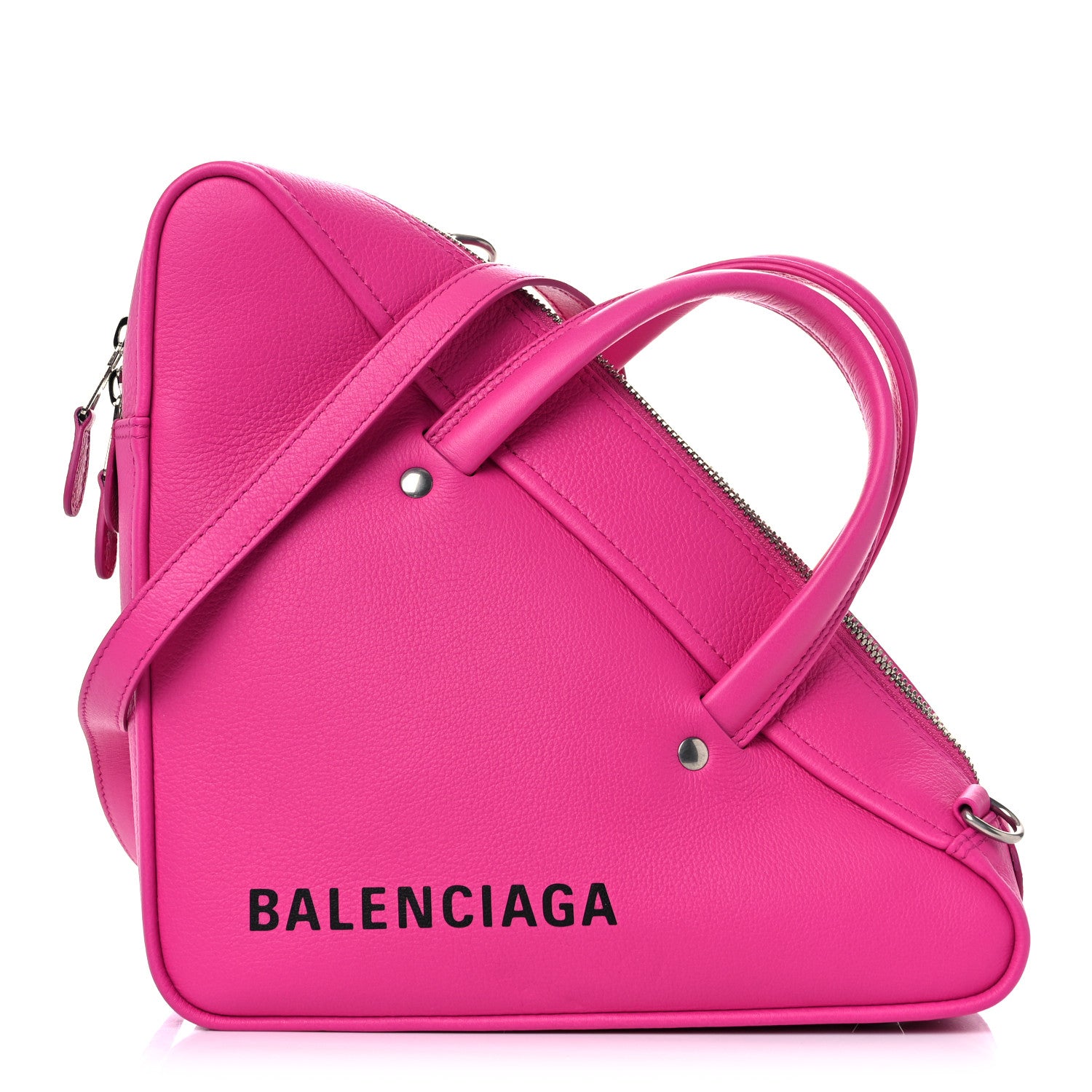 Balenciaga Calfskin XS Triangle Duffle Acid Pink 1 of 17