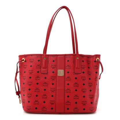 MCM Visetos Medium Liz Reversible Shopper Tote Ruby Red 1 of 21