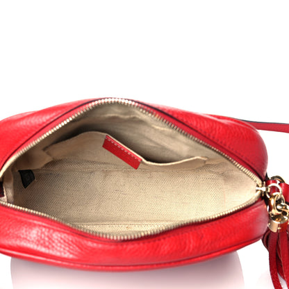 Gucci Pebbled Calfskin Small Soho Disco Bag Tabasco Red 5 of 10