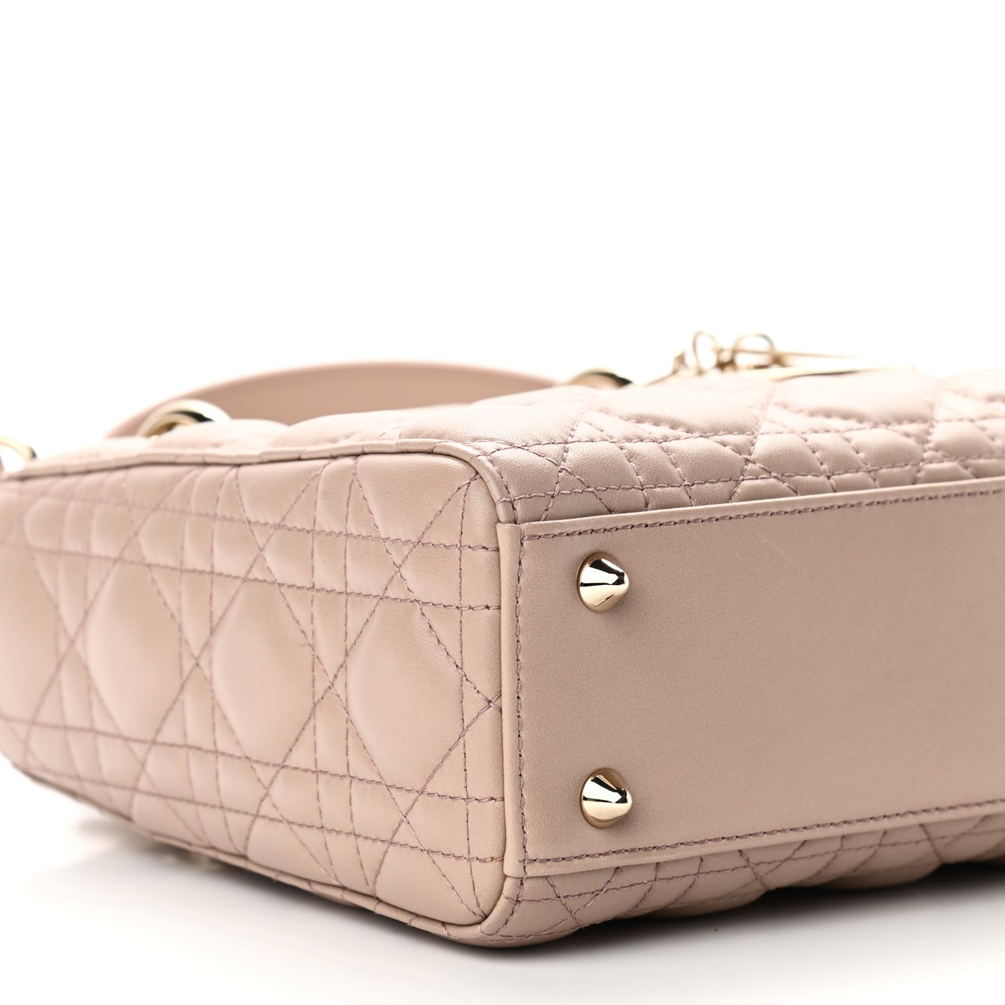 Lambskin Cannage Small Lucky Badges My Lady Dior Taupe