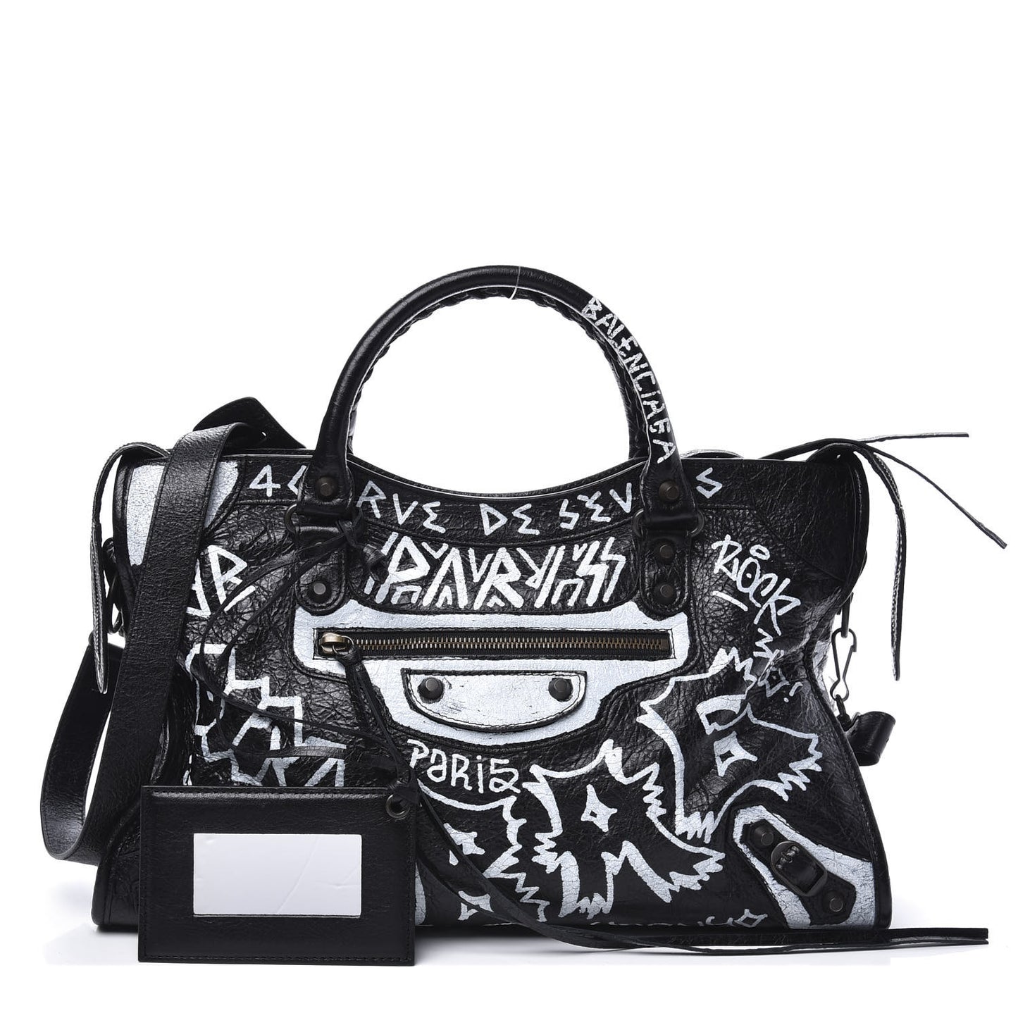 Agneau Arena Graffiti All Over Classic Hardware City Black White