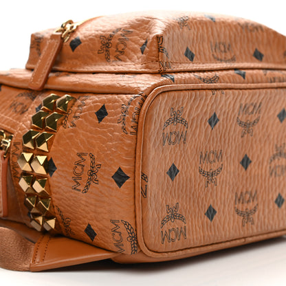 MCM Visetos Side Stud Mini Stark Backpack Cognac 16 of 20