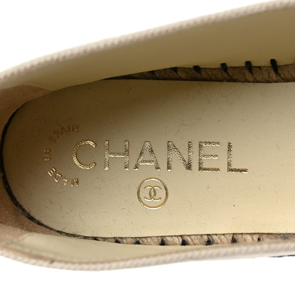 Chanel Fabric Biarritz CC Espadrilles 38 Beige Black 8 of 10