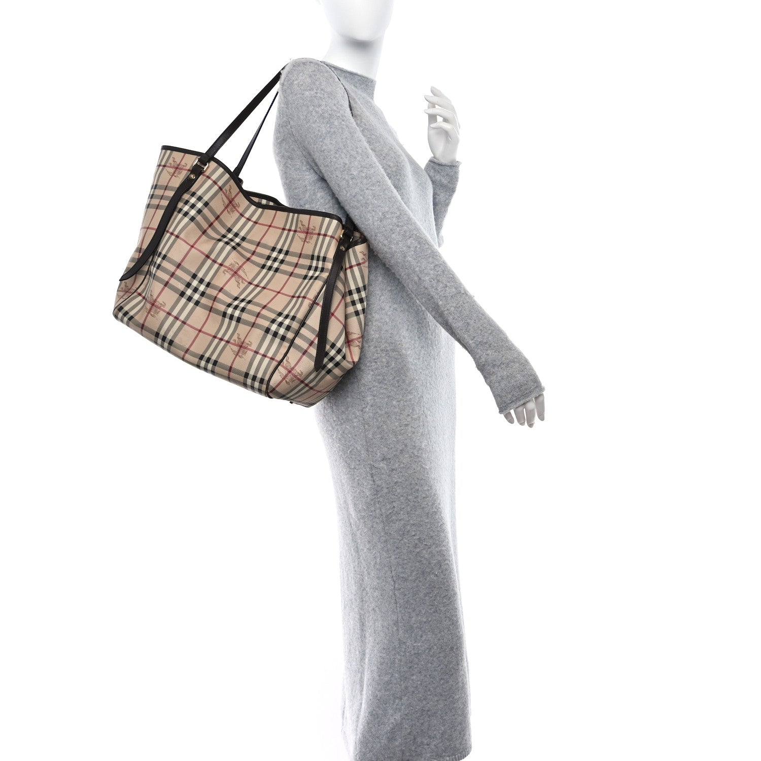 Burberry Haymarket Check Large Canterbury Tote Chocolate 2 of 14