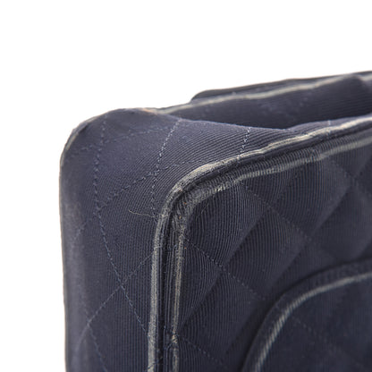 Chanel Grosgrain Quilted Medium Double Flap Navy 10 of 13