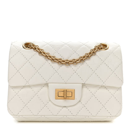 Chanel Aged Calfskin Quilted 2.55 Reissue Mini Flap White 1 of 11