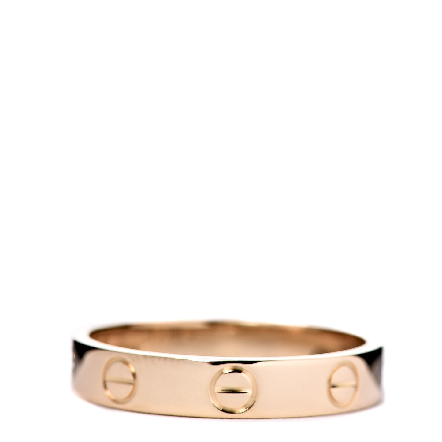 18K Yellow Gold 3.5mm LOVE Wedding Band Ring 54 6.75