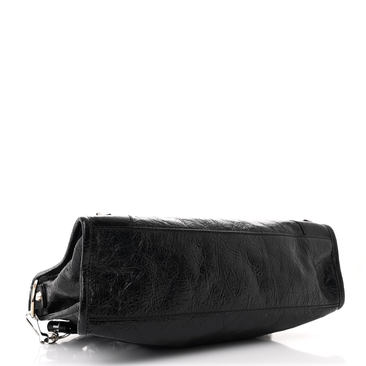Balenciaga Agneau Classic Hardware S City Logo Strap Black White 5 of 12