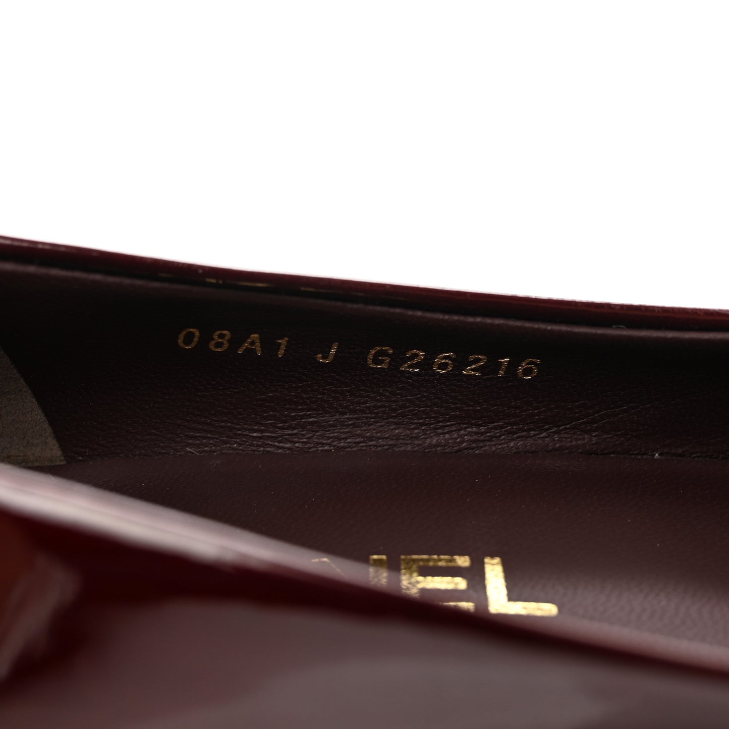 Patent Low Heel Ballerina Pumps 37 Burgundy