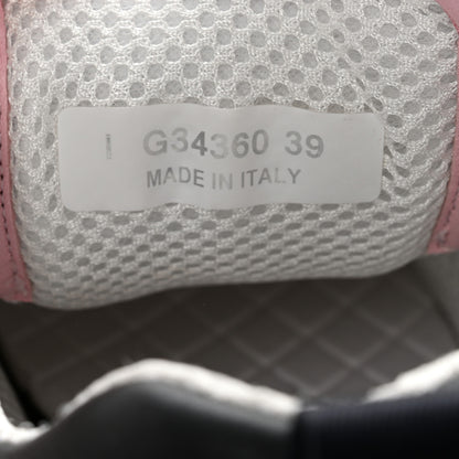 Chanel Tweed Suede Calfskin CC Sneakers 39 Gray Pink 6 of 9