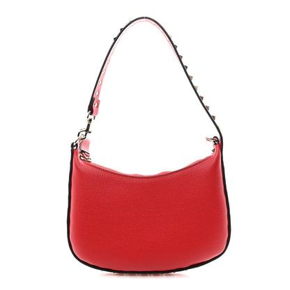Valentino Garavani Grainy Calfskin Rockstud Mini Hobo Red 1 of 9