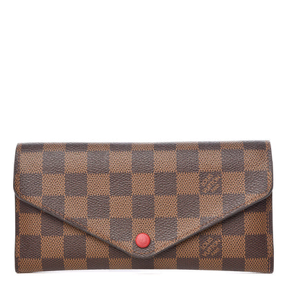Louis Vuitton Damier Ebene Josephine Wallet Red 1 of 12