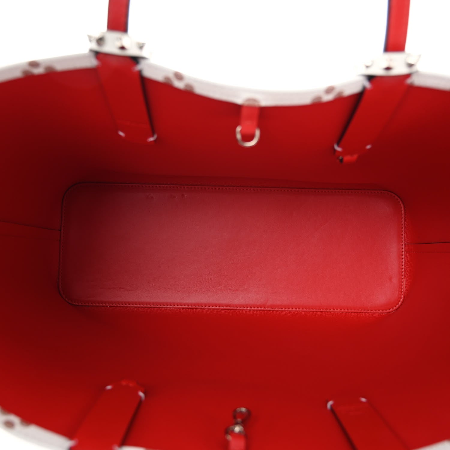 Christian Louboutin Calfskin Patent Degrade Loubinthesky East West Cabata Tote White 6 of 11