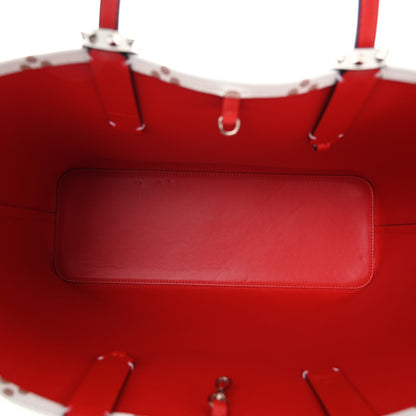 Christian Louboutin Calfskin Patent Degrade Loubinthesky East West Cabata Tote White 6 of 11