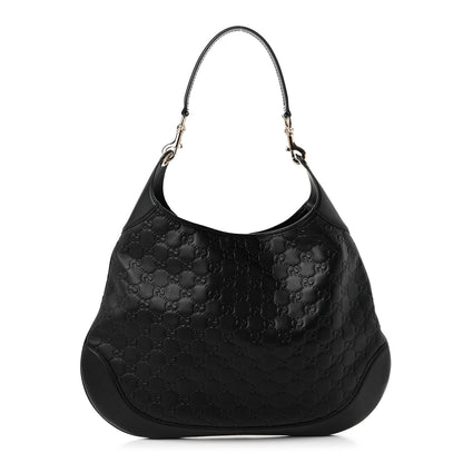 Gucci GG Calfskin Embossed B Medium Shoulder Bag Arabella Black 1 of 11
