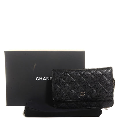 Chanel Caviar Quilted Wallet On Chain WOC Black 10 of 10