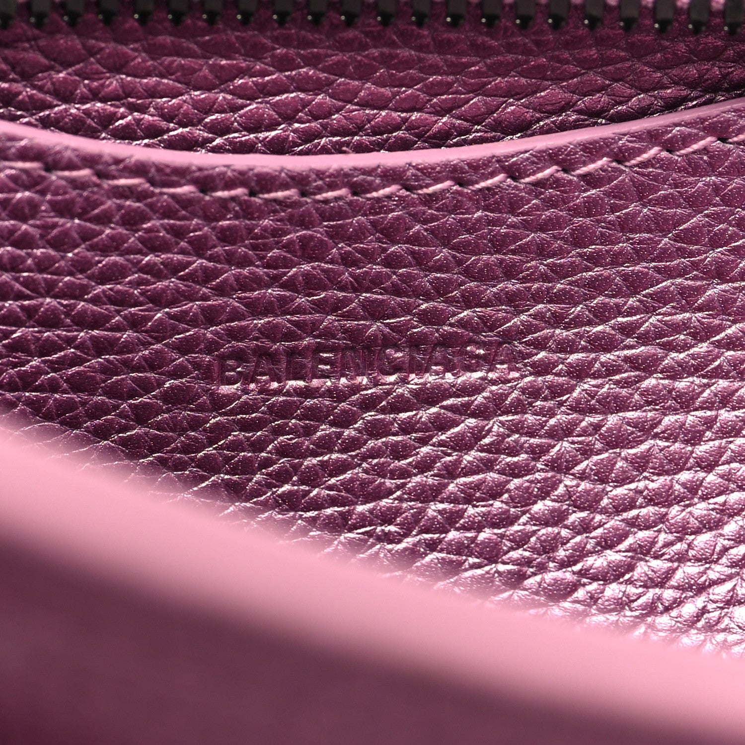 Balenciaga Metallic Grained Calfskin Neo Classic Silver Hardware Mini City Pink 6 of 10