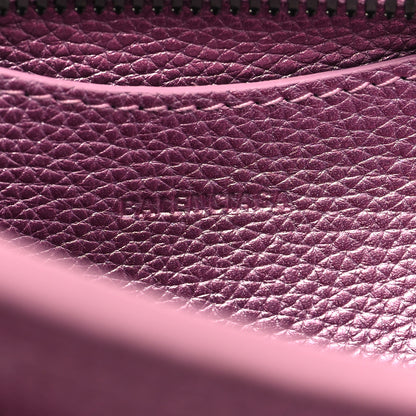 Balenciaga Metallic Grained Calfskin Neo Classic Silver Hardware Mini City Pink 6 of 10