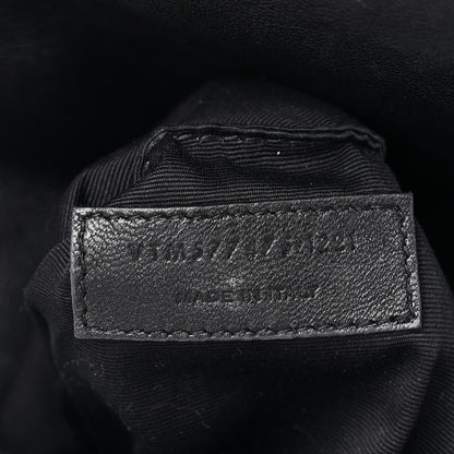 Saint Laurent Lambskin Quilted Medium Loulou Puffer Monogram Chain Satchel Black 7 of 11