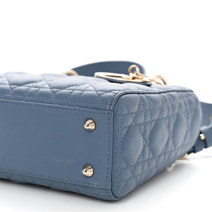 Christian Dior Lambskin Cannage Small My ABCDior Lady Dior Denim Blue 9 of 9